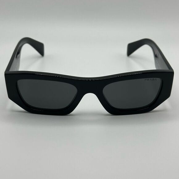 PRADA Sunglasses PRA01S 16K08Z Black/Dark Grey Unisex NEW - Picture 2 of 12